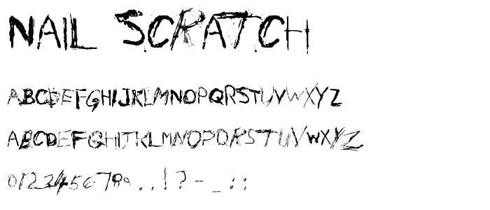 Nail Scratch font